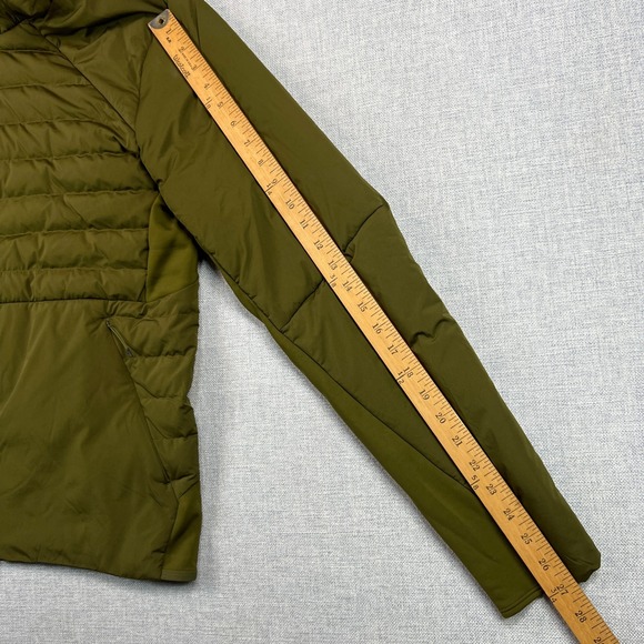 Lululemon Down For It All Hooded Quilted Down Puffer Jacket Men Large Green - Picture 9 of 14